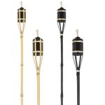Garden Fire Tiki Torches Natural Bamboo Outdoor Pathway Paraffin Oil Lantern
