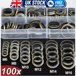 100x Car Bonded Seal Oil Drain Plug Gasket Seal Washer Set Assortment of M6- M16