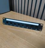 8 Port Cat6 RJ45 Keystone Patch Panel – 1U 10" Network Rack Mount – Pass Through