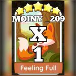 1 x Feeling Full (⭐️⭐️⭐️⭐️⭐️) - Set 17 Mono_Poly_Go Stickers :- Best Service