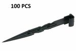 100 x Irrigation System Soaker Hose Leaky Pipe Garden Water Pegs for Porous Pipe