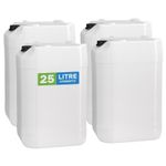 4X25L HDPE STACKABLE PLASTIC JERRY CANS- DURABLE AND RELIABLE