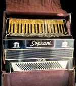 Piano Accordion Soprani. Works Fine But Unused For Many Years.
