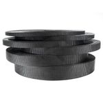 Black All-Purpose Nylon Webbing Strap Heavy Duty Flat Rope - Many Size Options
