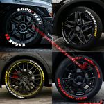 Tyre Smart Stickers Personalized Custom Design Set Of 8 Pcs Tire Car Lettering