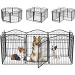 BingoPaw 8 Panels Dog Play Pen Pet Puppy Playpen Metal Exercise Fence Enclosure