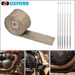 Oxford Motorcycle Exhaust Wrap Motorbike Can Heat Shield Kit 5M