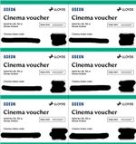 6 X Club Lloyds Odeon Cinema Tickets Expiry 14/03/2027 Valid for 2D 3D iSense