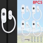 8Pcs Window Door Restrictor Safety Lock UPVC Child Baby  Cable Security Locks