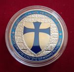 *Challange Coin-Medallion-Medal *  *KNIGHTS TEMPLAR *Crusades shield* kt9 slv