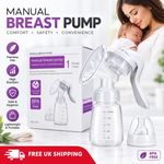 Manual Breast Pump Portable High Suction Breastfeeding Milk Pump BPA Free