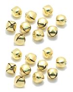 20 x 10mm GOLD Christmas Jingle Bells Decoration Charm Dancing Metal
