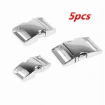 5pcs Silver Metal Buckle Webbing Strap Bag Fastener Side Release Clasp Clip New