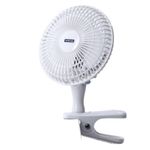 Status 6 Inch Clip On Fan, Portable Mini Desk Cooling Fan for 6 inch, White B