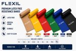 Flexil Resistance Band Latex Free Physio Pilates Exercise Rehab Gym All Sizes