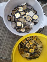 Gold Plated IHS Pads From Processors for gold recovery,  3.5 kilo of copper.