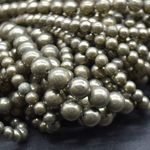 Pyrite Round Beads - 4mm 6mm 8mm 10mm - 15" strand, for Jewellery Making