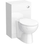 Bathroom Toilet Back to Wall Concealed Cistern 600x200mm Modern White Ceramic WC