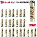25x 13A Domestic Fuses Plug Top Household Mains 13amp Cartridge Fuse UK-New