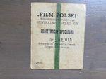 Old Vintage Document Polish Film Special ID Card 1947