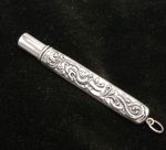 Vintage Sterling Silver Repousse Etui Case 3 Inches