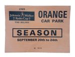 VTG RYDER CUP GOLF ORANGE CAR PARK PASS THE BELFRY 20TH-24TH SEPTEMBER 1989