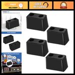 4-Pack Heavy Duty Rubber Dock Buffers - 6x3x3 Inch Bumper Blocks for Trucks, Tra