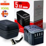 HulGO Universal Travel Adaptor Plug UK  Worldwide USB Multi-Plug Type C Charger