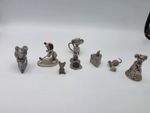 Lot of 7 Pewter Little Mice Figurines - Various Poses