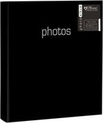 BLACK PHOTO ALBUM HOLDS 200 4" x 6" SLIP IN FAMILY JOURNAL DELUXE EXECUTIVE BBZZ