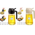 Glass Oil Sprayer and Dispenser Bottle 470ml 16oz Capacity Olive Oil Sprayer
