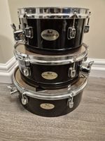 Pearl Rhythm Traveller Tom's With Protection Racket case and 3 Tom arms.