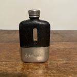Vintage Schweppes Leather Bound Hip Flask