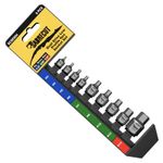 SabreCut 9pc Low Profile Hex Socket Set H3–H14 Dual-Drive