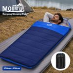 Mountview Sleeping Bag Extra Wide 230x100cm 3 Season Waterproof Hiking Blue