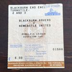 Football Ticket/Stub Blackburn Rovers v Newcastle United League Two