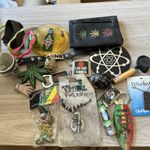 Vintage 90s Collectibles Rastafarian Jamaica Bottle Opener Pin Badges Skulls Rar