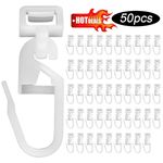 50x Curtains Hooks For MAN IVECO Rear Rail Truck DAF106 Gliders Runners UK