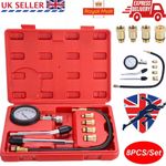 Universal Petrol Engine Cylinder Pressure Tester | Compression Test Gauge Kit UK