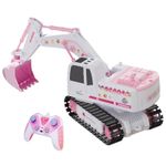 RC Excavator Toy Alloy 1/24 Scale Kids Digger Toy for Boys Girls Xmas Gift