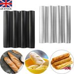 4 Wave Baguette Baking Tray Bread Mold French Loaf Tin Non-Stick Cake Plate Tool