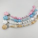 Personalised Name Wooden Pacifier Clips Dummy Clip Girl Or Boy