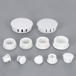 Round Plastic White Blanking End Cap Caps Tube Pipe Inserts Plug Bung 5mm-100mm