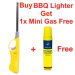 BBQ Lighter with FREE Gas Cooker Camping Refillable Candle Flame Lock Barbeque