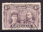 RHODESIA 1910-13 DOUBLE HEAD 8D GREY-PURPLE & DULL PURPLE VERY FINE CDS USED