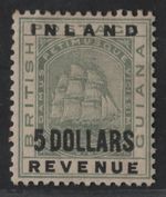 BRITISH GUIANA 1889 FIVE DOLLARS SCOTT #128 S.G. #189 MINT HINGED VERY FINE
