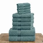 LUXURY 10 PCS TOWEL BALE SET 100% PURE EGYPTIAN COTTON FACE, HAND, BATH TOWELS