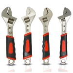 Adjustable Spanner Wrench 6" 8" 10" & 12" Soft Grip Handle Metric Scale