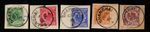 GERMAN P.O.'s IN CHINA 1886-1901 5pf - 50pf , ON PIECES, SHANGHAI 1896 CDS's