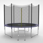 GALACTICA Trampoline Set 8FT Round Outdoor Safety Net Enclosure Ladder